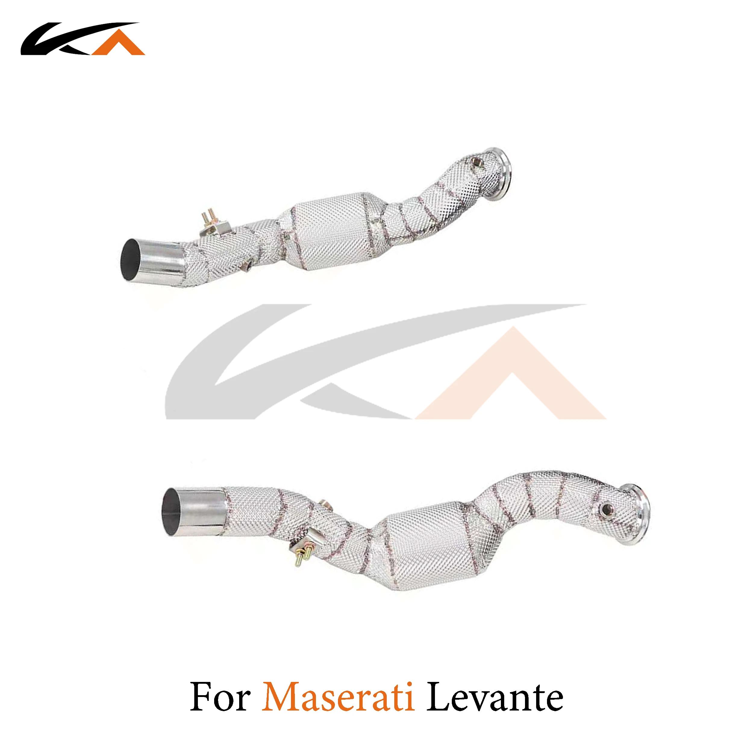 KA Tuning downpipe exhaust stainless headers for Maserati Levante 3.0T axle pipe performance parts heat shield catalysis