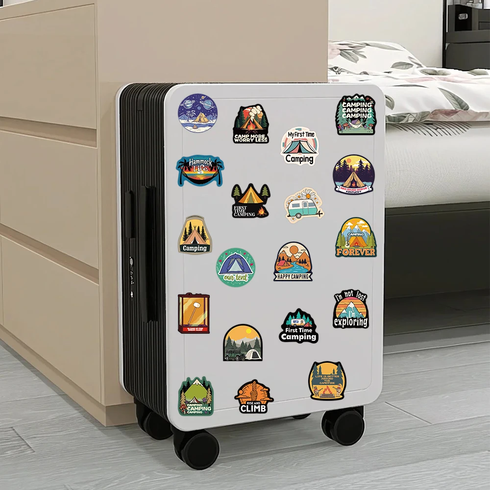 50/100 stücke Cartoon Camping Aufkleber Aufkleber Für Telefon Laptop Sammelalbum Gepäck Kühlschrank DIY Graffiti Ästhetische Aufkleber – Detail 18