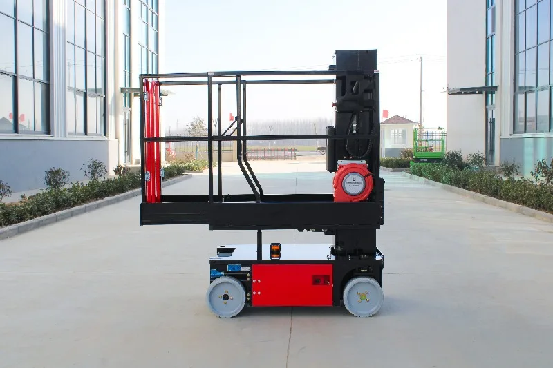 Aerial Work Platform Self Propelled Vertical Mast Manlift 3.6M 6M 300Kg Mobile Hydraulic Elevating Equipment