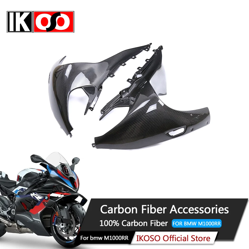 

2023 For BMW M1000RR M 1000 RR 3K Pure Dry Carbon Fiber Front Fairing Headlight Cover Side Panels Motorcycle Accessories