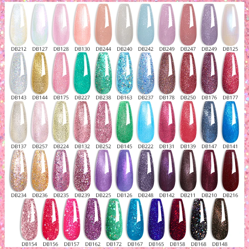 Mtssii 6ml holo graphisches Glitzer gel Nagellack Frühlings farbe funkelnde Pailletten UV-LED-Lack Nail Art Dekoration einweichen