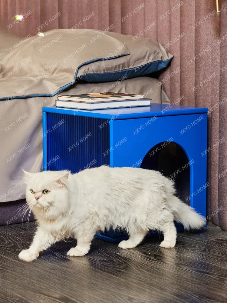 Pet Cat Nest Winter Warm Kennel Four Seasons Universal Solid Wood Double-Layer Bedside Table Pet Room Cat Cages Indoor