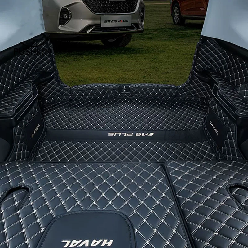 Custom Trunk Mats For Haval M6 Plus M6 2021 2022 2023 Leather Durable Cargo Liner Boot Carpets Accessories Interior Cover