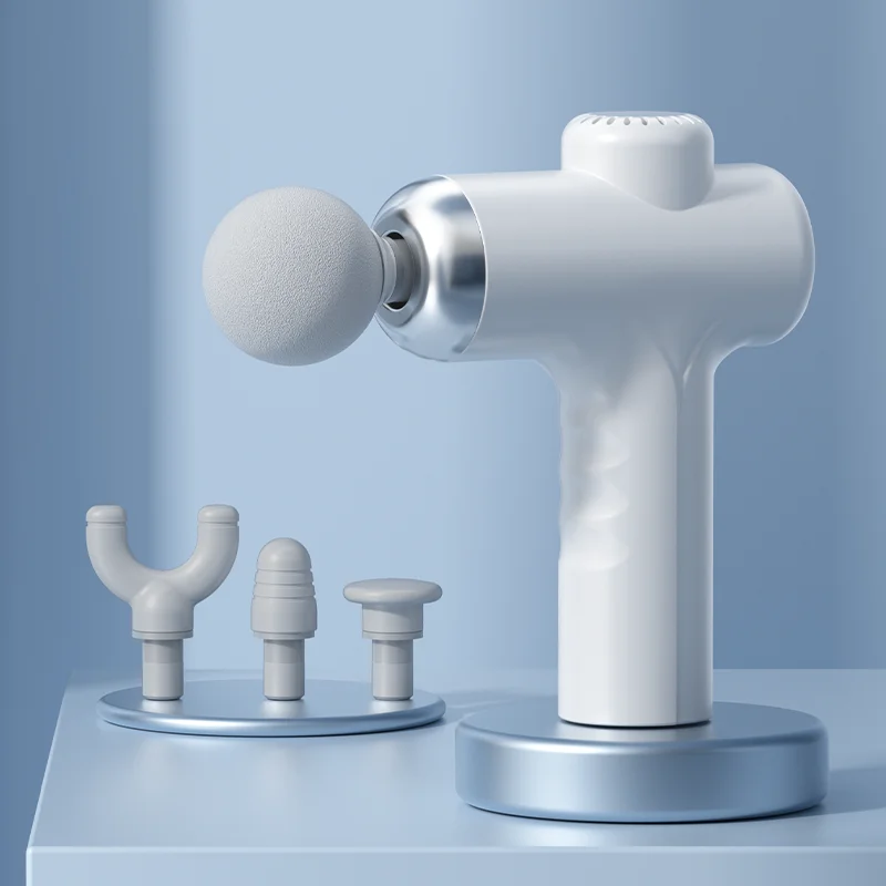 منشفة تدليك لاسلكية صغيرة محمولة ذات 4 رؤوس من الجيل الجديد مع تدليك قابل للتعديل مكون من 6 مراحل/آلة تدليك مضغوط ساخن