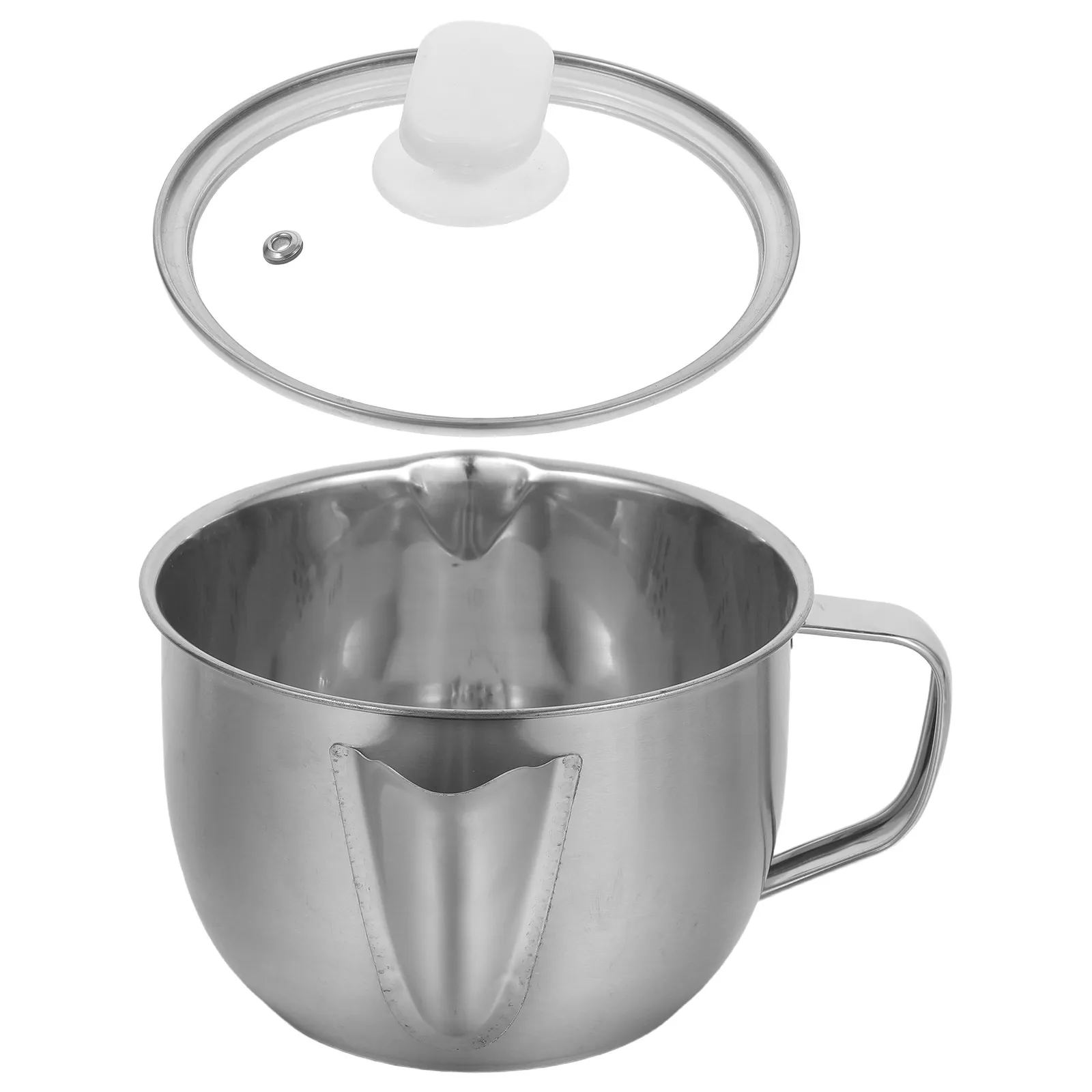Stainless Steel Gravy Separator Bowl with Strainer Lid Oil Water Separator for Broth Soup Turkey Drippings Fat Skimmer Kitchen