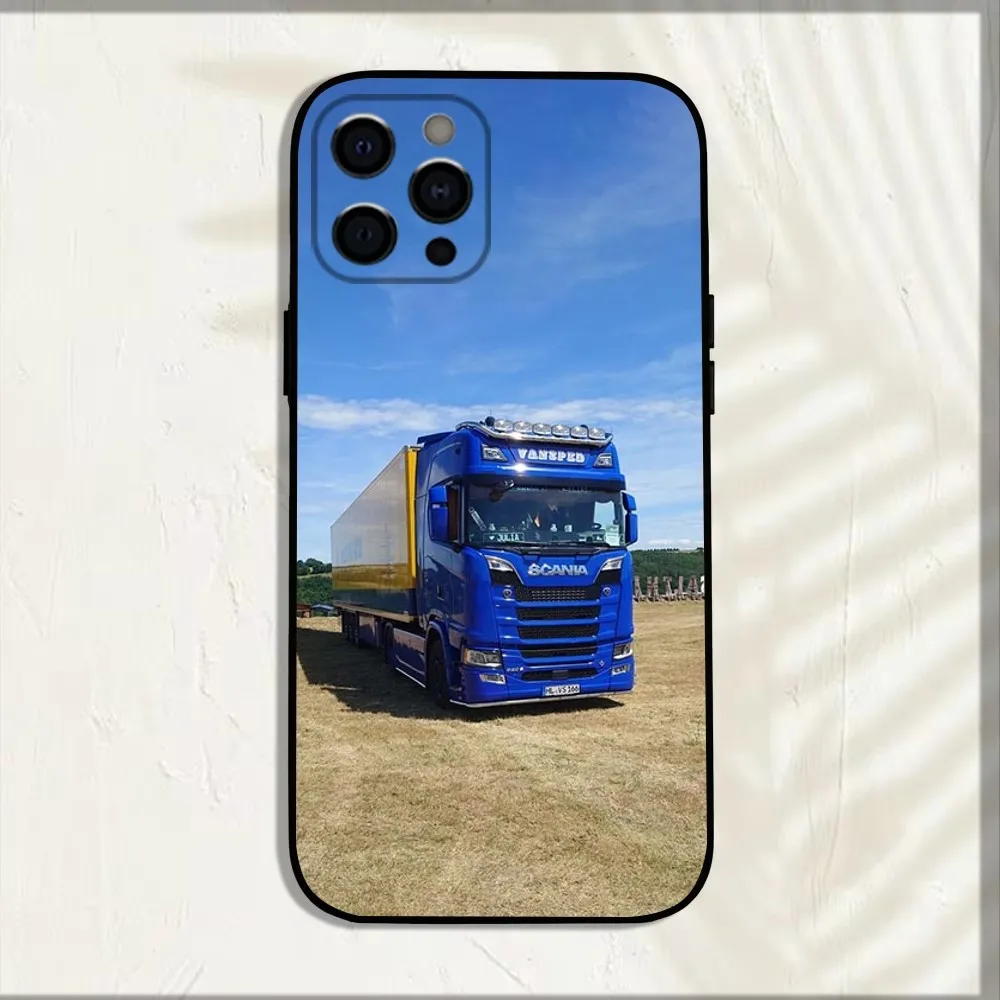 Trucks SA-AB Phone Case For Apple iPhone 15,14,13,12,11,Pro,X,XS,Max,XR,Plus,Mini S-SCANIAES Soft Black Cover