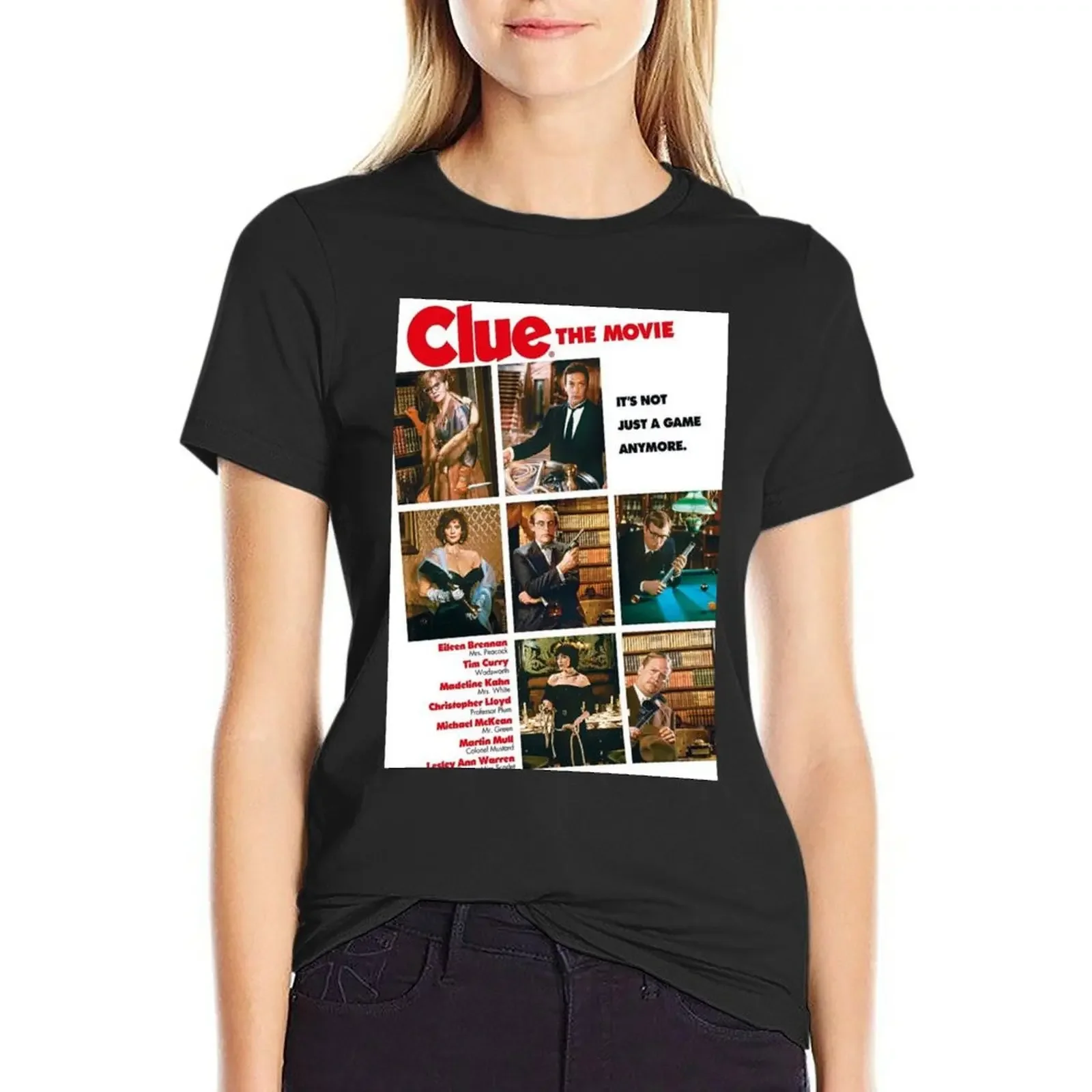 

Clue 1985 T-Shirt quick drying funnys heavyweights cute tops t shirt for Women
