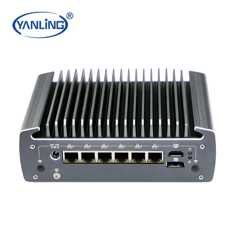 New 10th I7 I5 I3 Processor Industrial Mini PC 6*2.5G GigE Port 5G WIFI Fanless Embedded Industrial Vision System Stock
