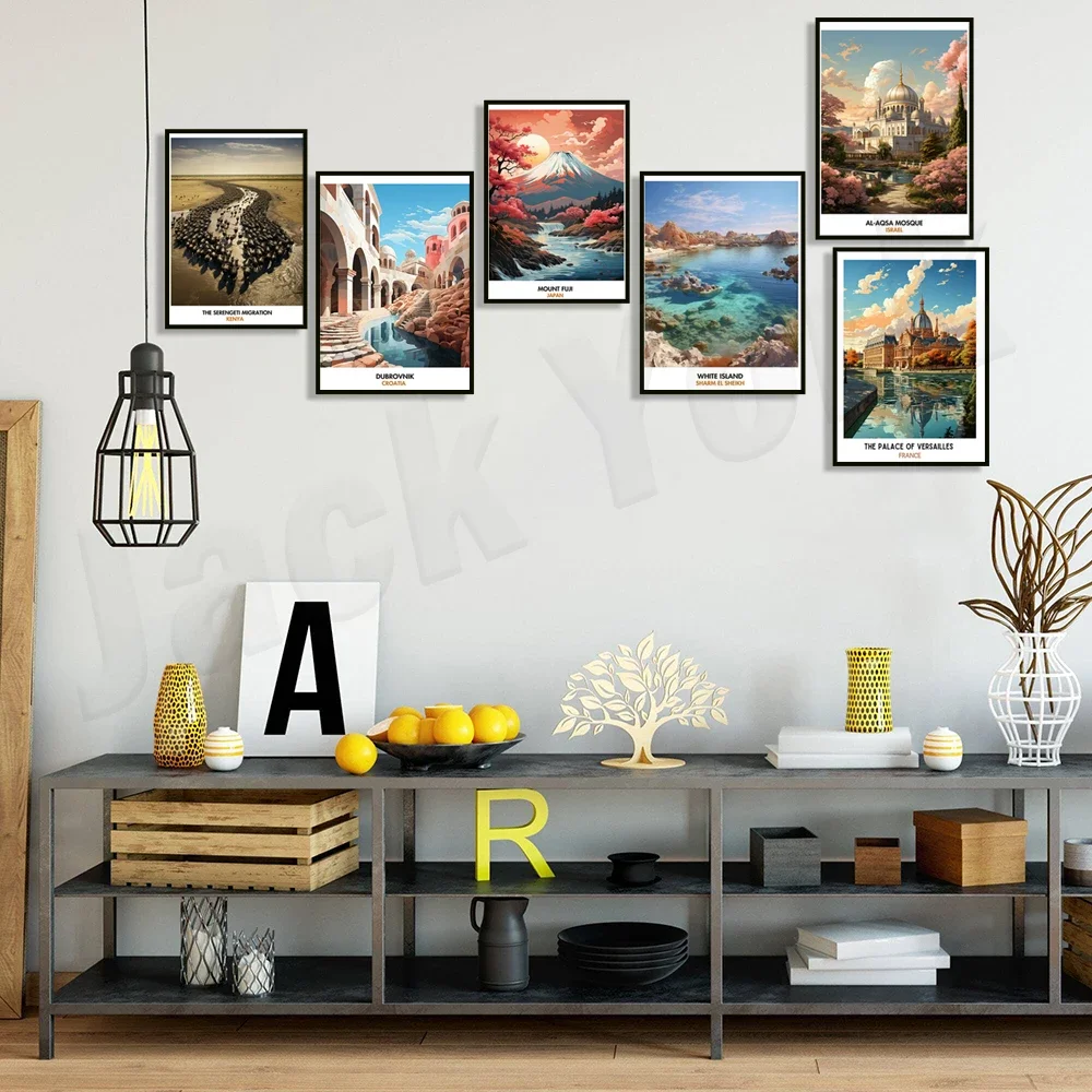 Rapa Nui Quarry, Palace of Versailles, Forbidden City, Cape Town, South American Amazon Rainforest, Isle of Wight travel poster #4