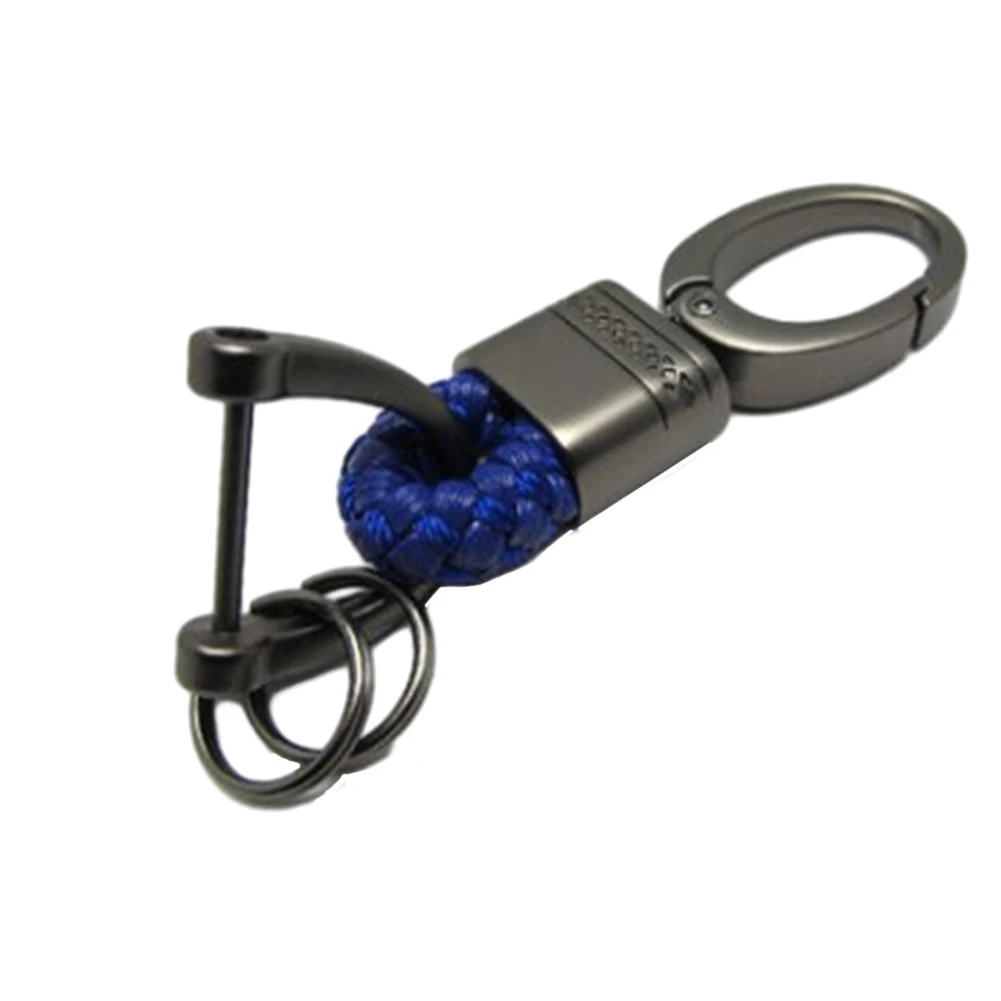 Hand-woven Leather Keychains Car Key Ring Men Women Cute Car Keyring Holder Waist Key Chain Charm Bag Gifts Car Accessories