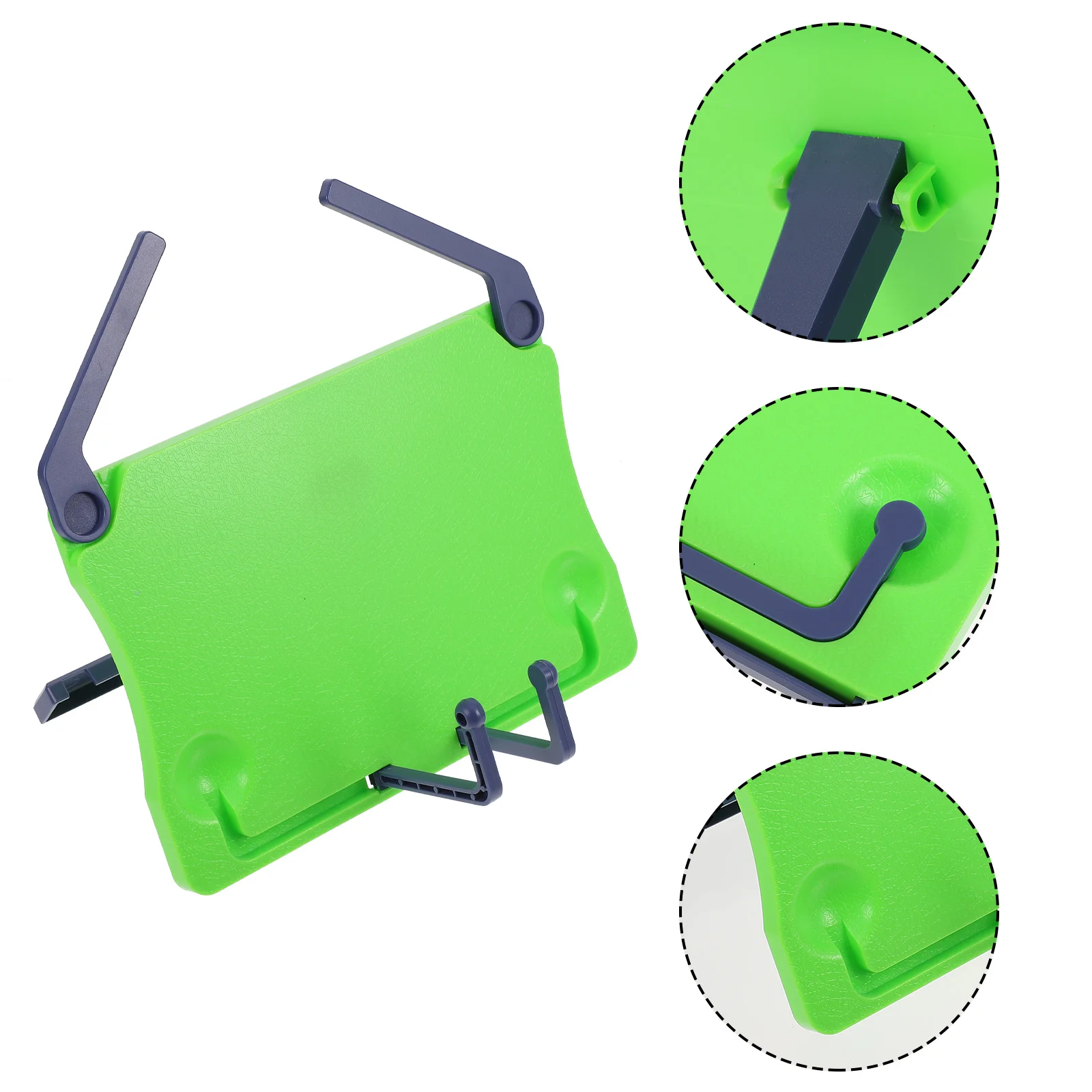 2 Pcs Office Bookshelf Music Stand Desktop Reading Rack Holder Fold Plastic Portable Green Photo Frame Child