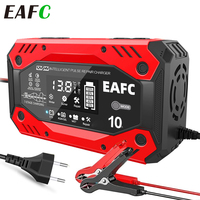 EAFC 12V 10A 24V 5A Fully Automatic Car Battery Charger Smart 7 Stage Charging Smart Charger with Pulse Repair Wet Dry Lead Acid