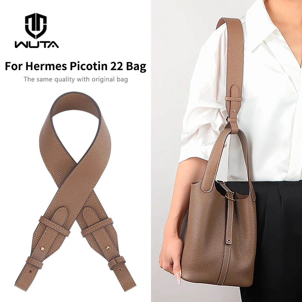 WUTA correa de bolso de hombro de cuero genuino para Hermes Picotin 22 bolso correas de hombro suaves reemplazo bolso cinturones accesorios de bolso