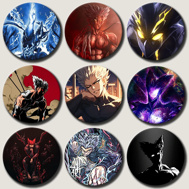 

58mm Anime Character Garou Soft Button Pin Villainous hero Cartoon Brooch Creative Badge for Backpack Clothes Decoration Gift