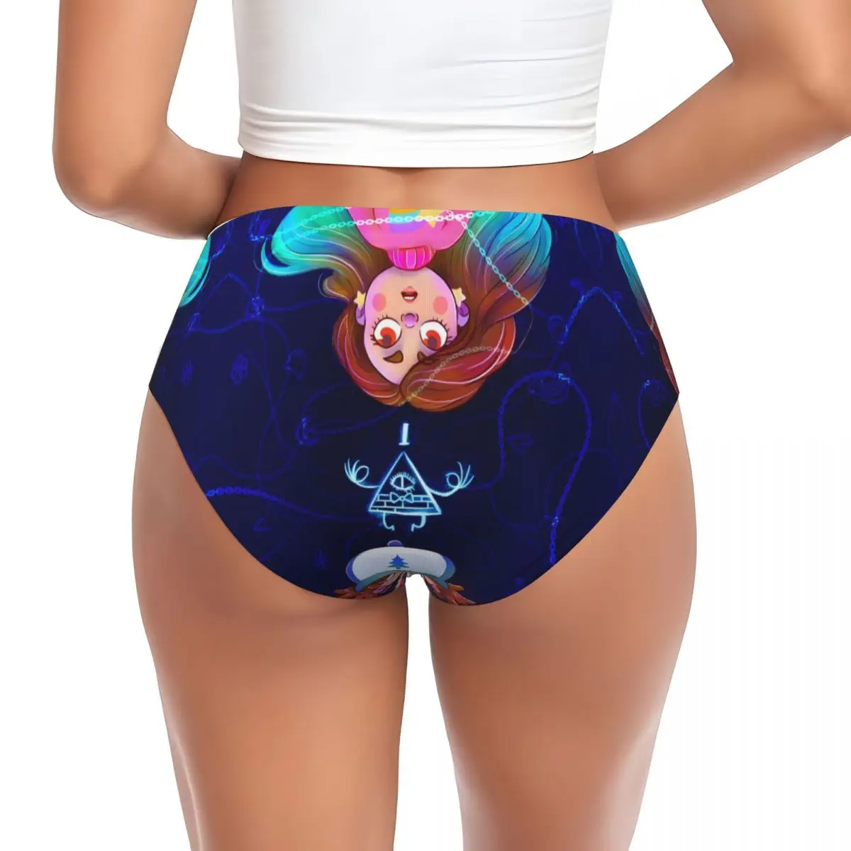 مخصص الجاذبية يقع الكرتون مضحك سراويل قصيرة المرأة الراحة تمتد أفلام أنيمي الملابس الداخلية