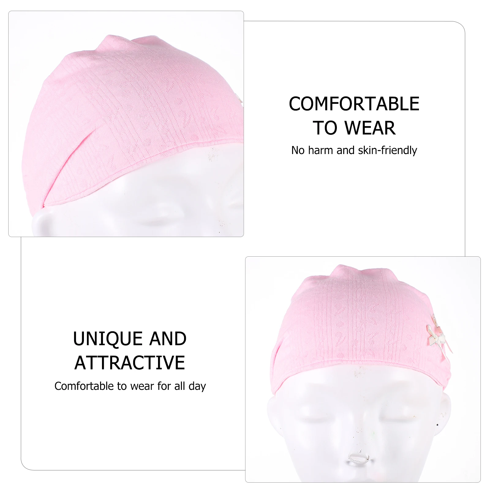

Scarf Summer Thin Confinement Hat Pregnant Woman Satin Sleep Bonnet Maternity Brocade Straw Hats for Women