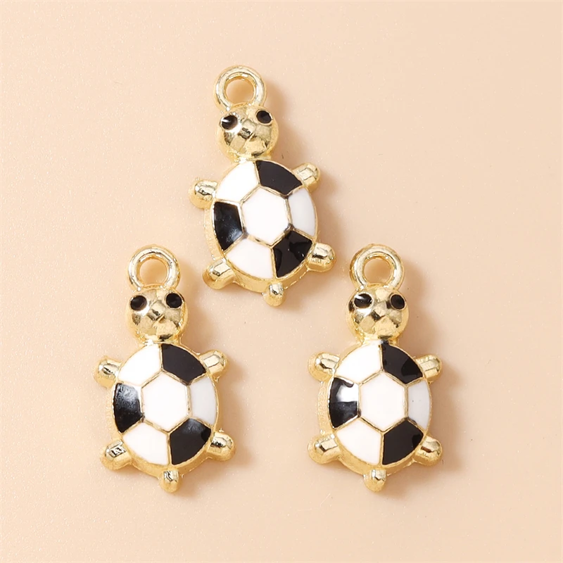 20 Stück 10 x 18 mm Cartoon-Anhänger mit bunten Emaille-Tiermotiven, Schildkröten-Anhänger für die Schmuckherstellung, Halsketten, Ohrringe, DIY-Bastelzubehör – Detail 12