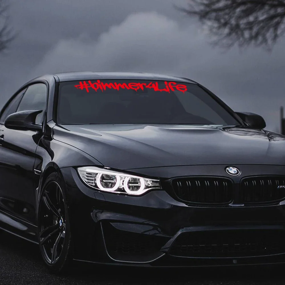 Bimmer للحياة ملصقات الزجاج الأمامي للسيارات BMW 3 4 5 X M جميع الموديلات النافذة الأمامية الخلفية الفينيل فيلم ملصق مائي اكسسوارات الديكور السيارات
