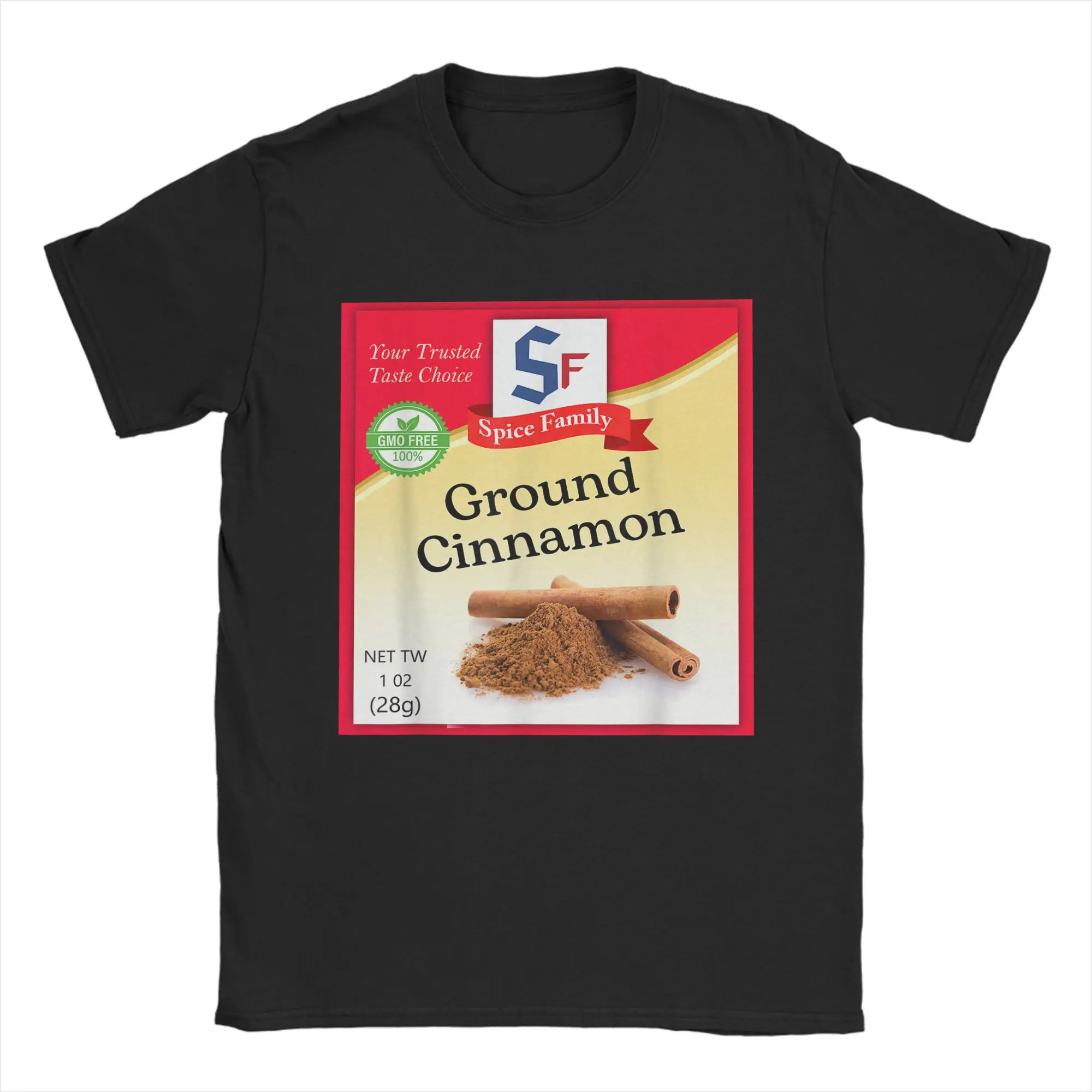 

Ground Cinnamon Condiment Holiday Spice Group T-Shirt For Men Summer Vintage T-Shirts O Neck Novelty Tees Plus Size Cheap Tops