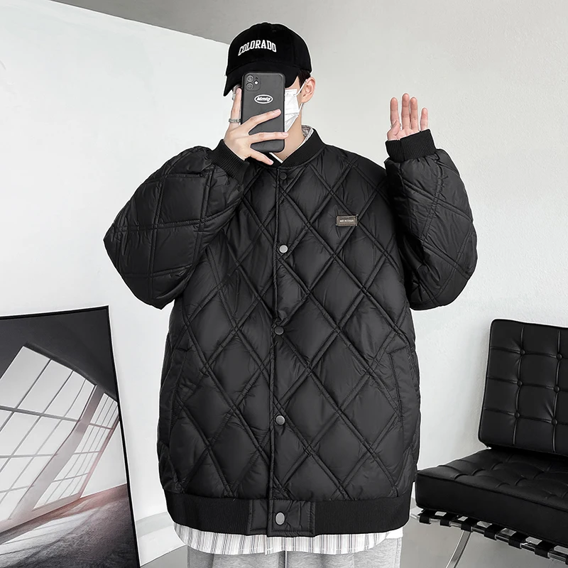 

Мужская зимняя свободная куртка из хлопка в американском ретро-стиле, модная брендовая хлопковая куртка-пуховик, теплая повседневная одежда