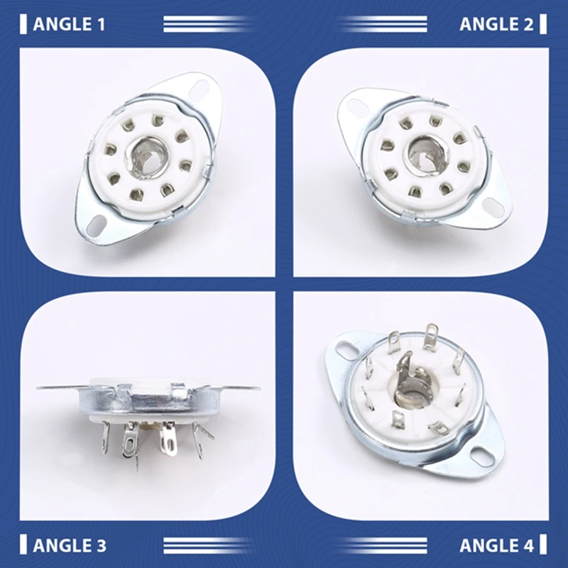 10 ชิ้น 8PIN K8A Octal หลอดซ็อกเก็ตเซรามิควาล์วฐานสําหรับ EBL21 ECH21 4P1S 5B254 7N7 4J1S