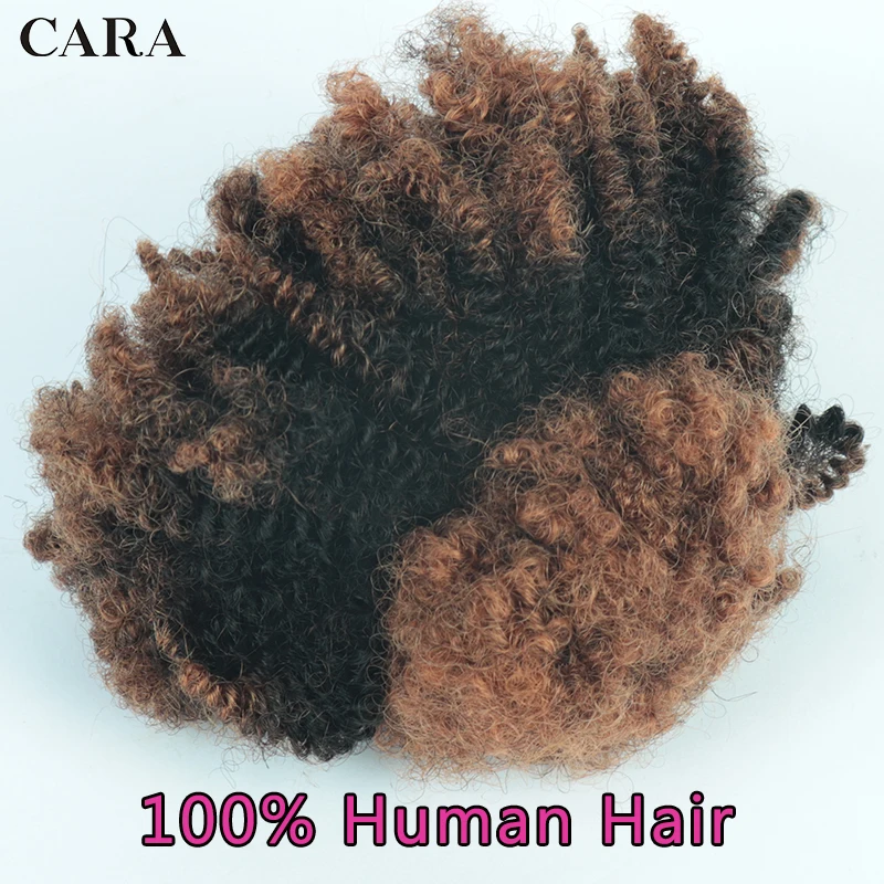 Kinky Curly Human Hair Ombre Color Locks Extensions 4B 4C Knotless Bulk Human Hair For Braiding Box Crochet Braids For Women