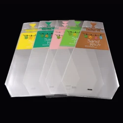 100Pcs Sandwich Packaging Transparent Baked Triangle Cake Bread Baking Food Disposable Packaging Transparent Bag