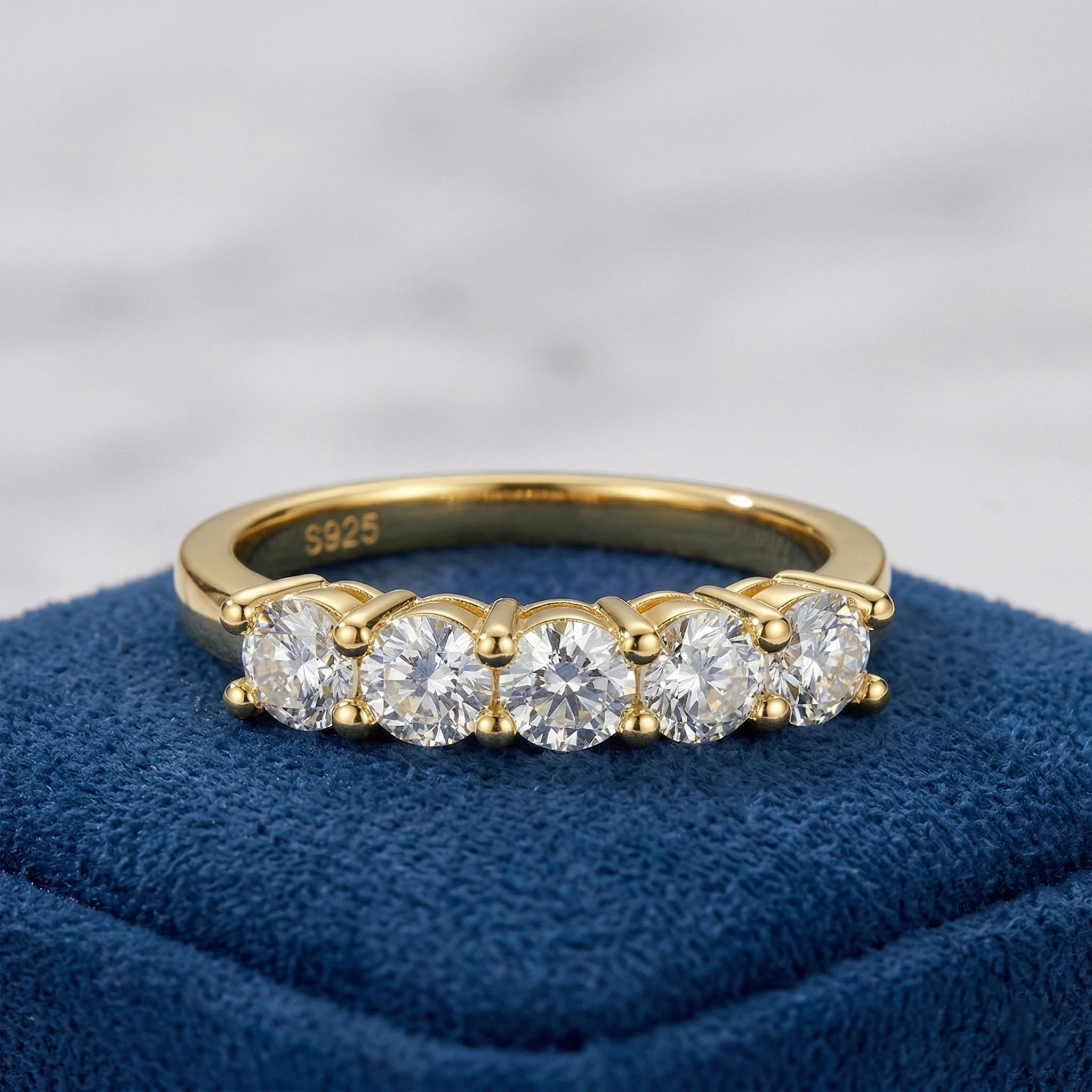 Cincin Moissanite Bulat 2 Kara - Moissanite Engagement Ring 2 Carat D Vvs1 ulasan dan harga