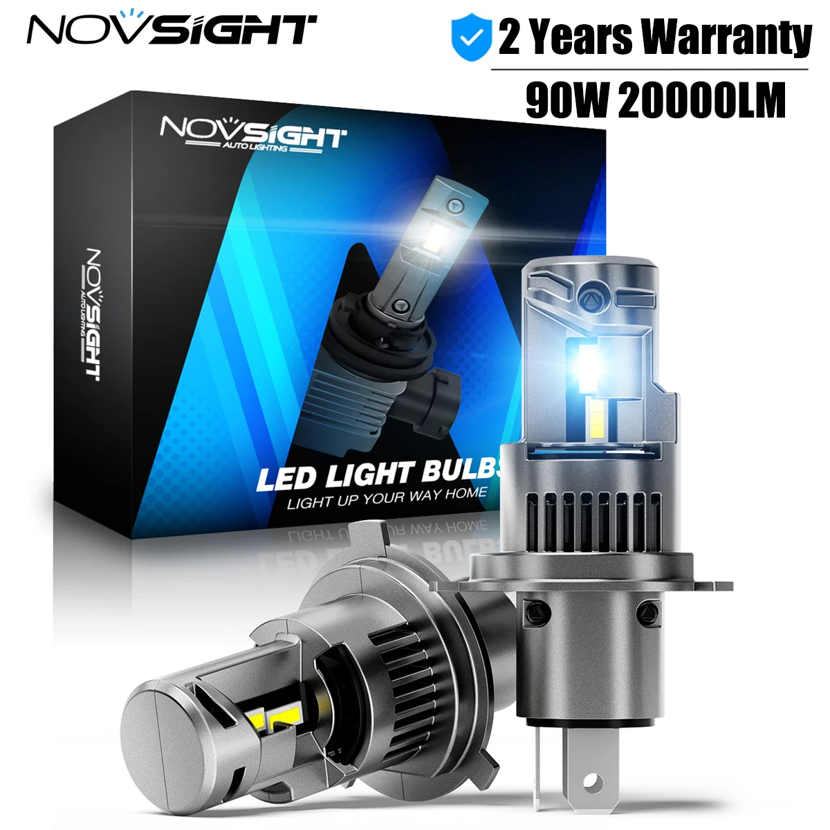 

NOVSIGHT H4 LED Lamp 90W 20000LM H7 H11 H8 H9 9005 HB3 9006 HB4 H1 Car Headlight Bulbs 6500K Canbus Mini Size 6500K 12V Headlamp