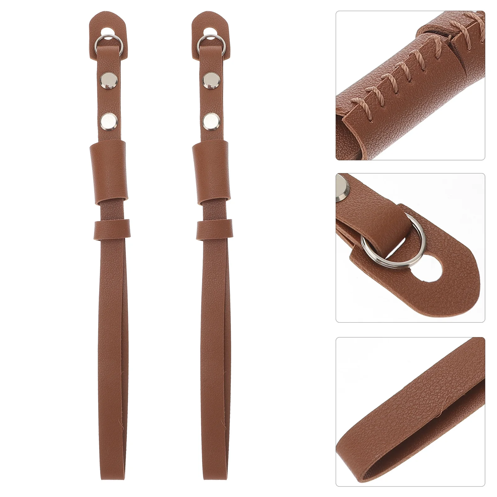 

2Pcs Digital Camera Wrist Strap Cowhide Hand Strap Protective Rope Adjustable Safety Wrist Belt for Cameras Camera Belt