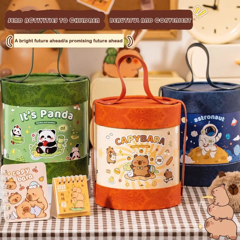 2024 Lovely Stationery Set Abundant Versatile Capybara Hug Bucket Portable Student Prize Gift