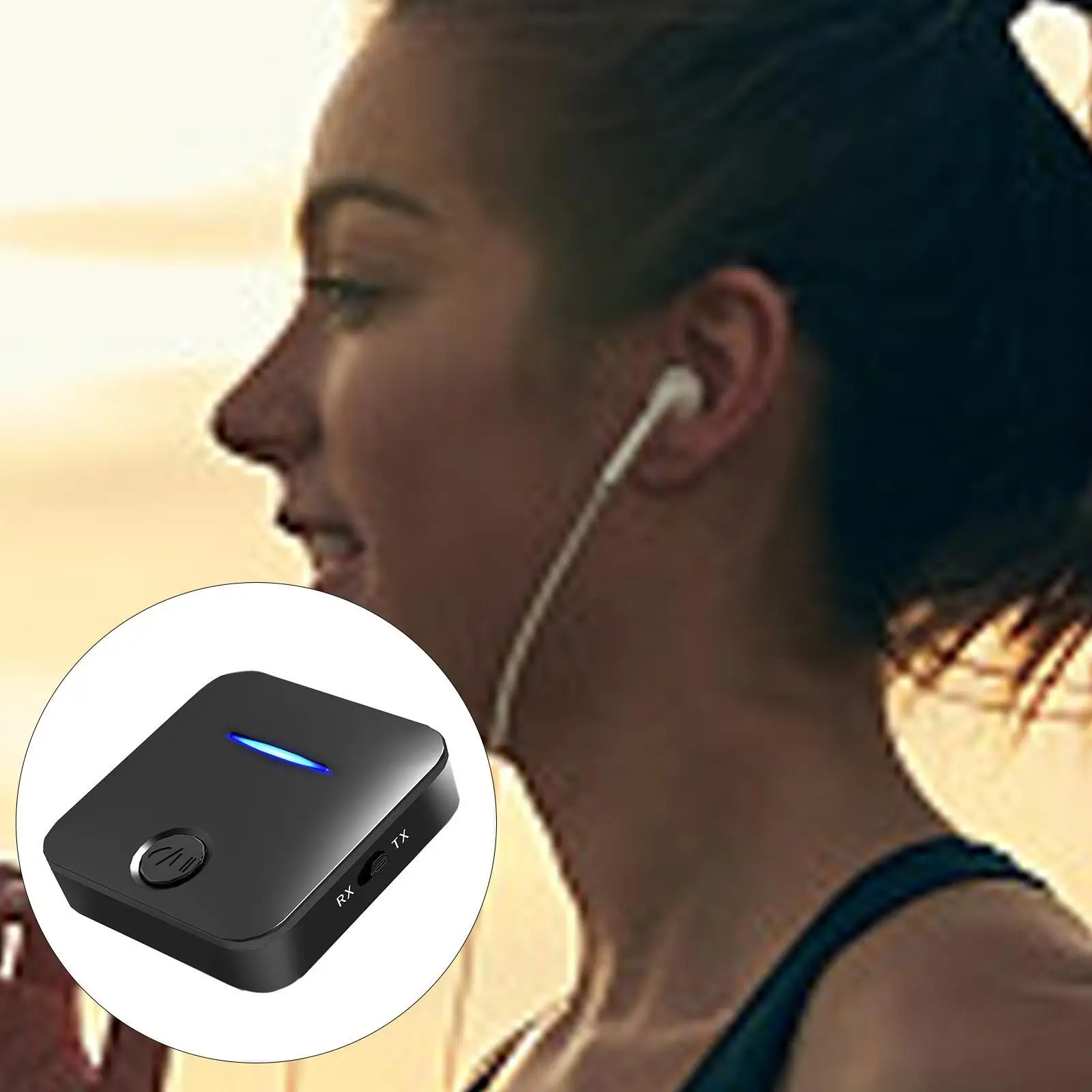 2 In 1 Bluetooth 5.0 Audio Transmitter Receiver Adapter 3.5mm Aux for TV PC