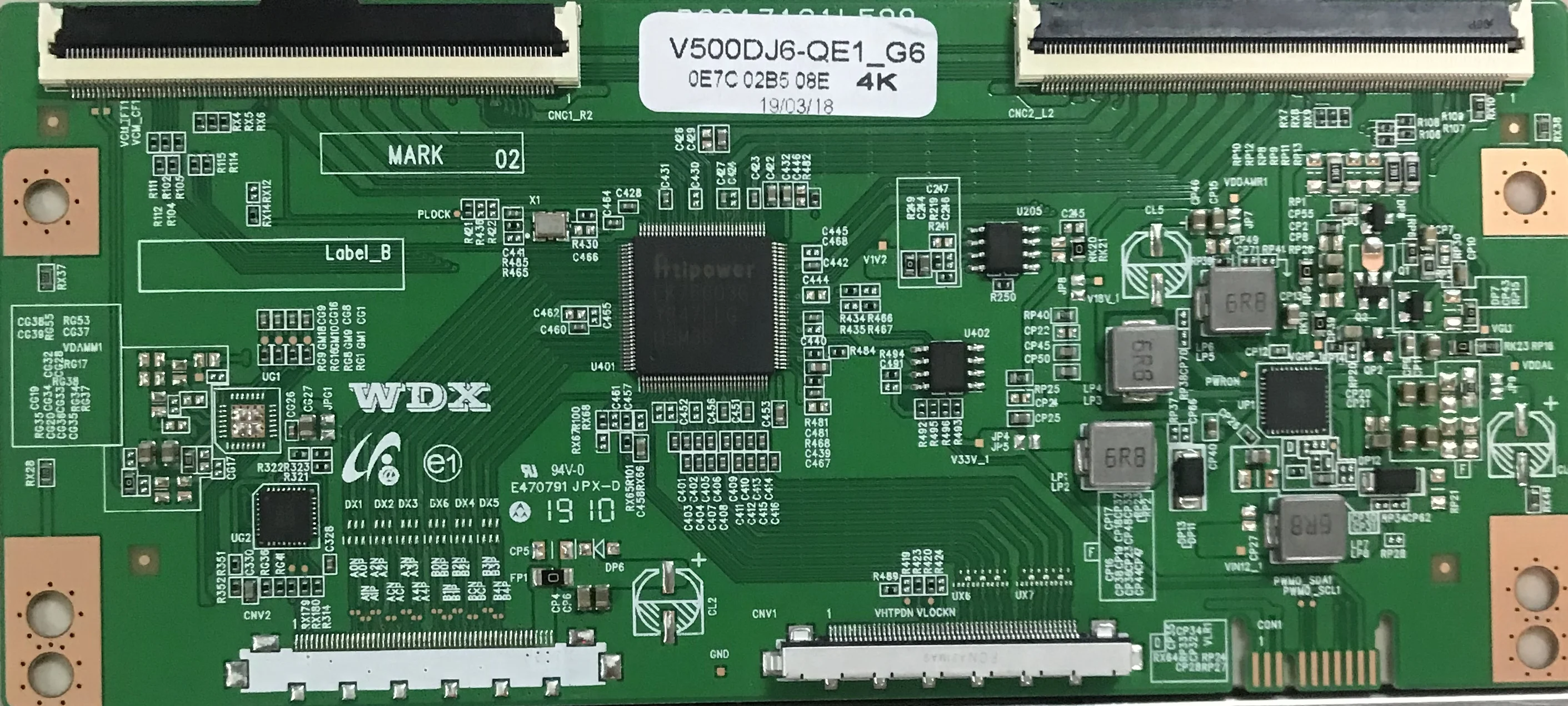 The New Innolux For CHIMEI V500DJ6-QE1-G6 Logic Board 4K Spot Quality Assurance