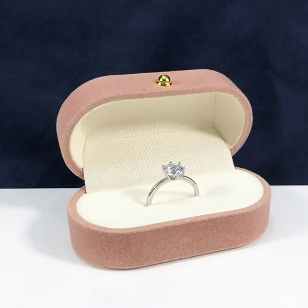 Jewelry Organizer Box Pearl Velvet Jewelry Box with Anti-scratch Lining Decorative Storage Case for Rings Earrings Necklaces