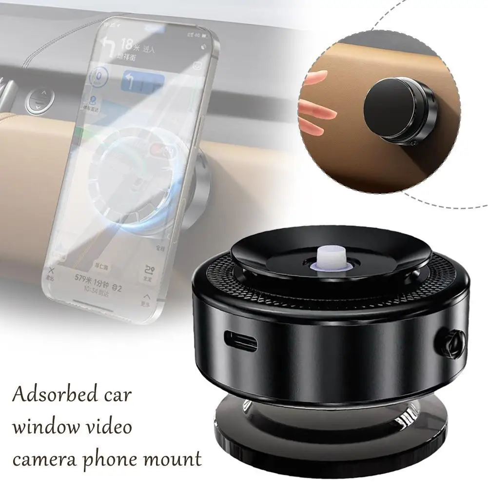 M12 Car Magnetic Bracket Electric Vacuum Adsorption Car Window Video Shooting Phone Bracket 360-degree Rotation