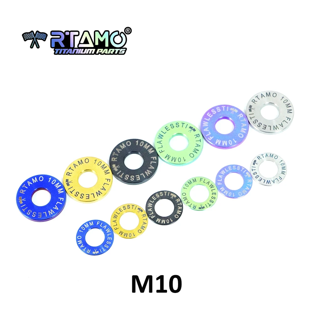 RTAMO Gr5 Titanium Washer M10 Big Flat Spacer Gasket High Quality for Bicycle Motorbike Parts