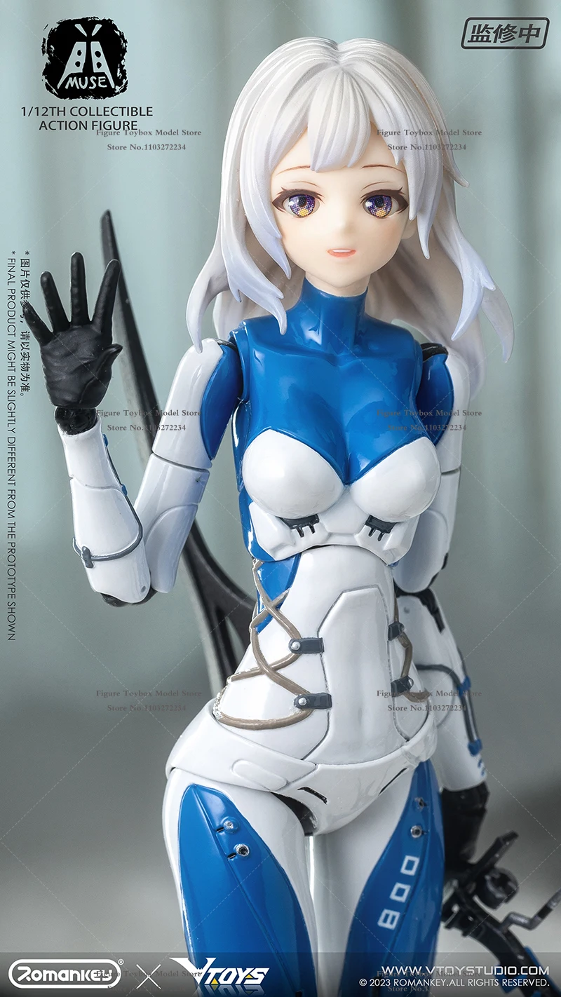 Romankey X VTOYS 1/12 Scale Cute Muse Movable Girl Action Figure Handsome Weapon Accessory 6\