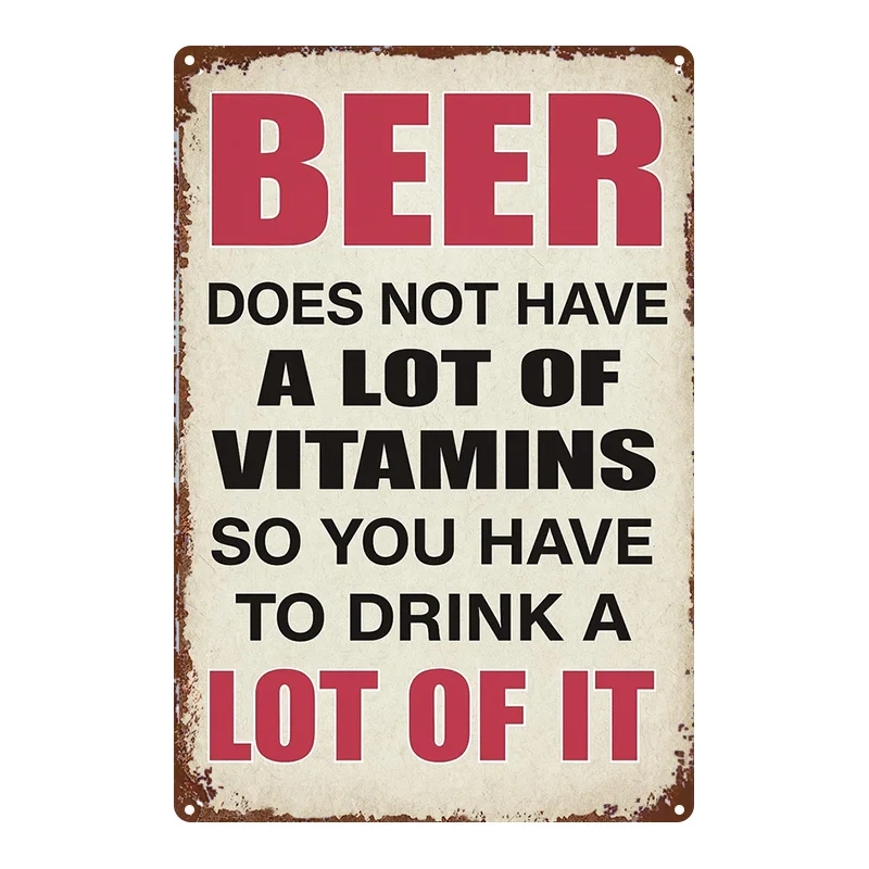 Metal Sign, Vintage Beer Poster Decoration for Bar  Restaurant Wall Art,  Suitable for Home And Café, Bar, Or Garage Decor