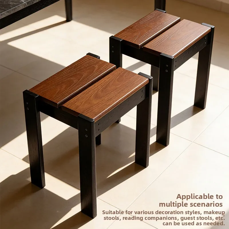 Household small stool Living room dining table stool can be stored Stacked round stool Simple thickened spare board stool