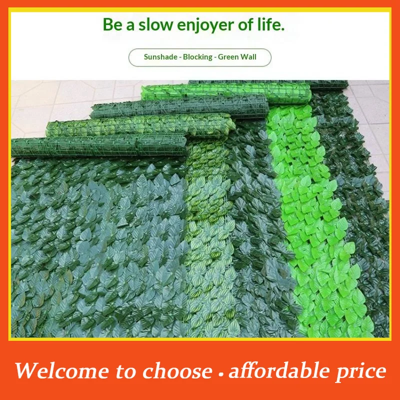 #Artificial Greenery Privacy Fence Screen Faux Leaf Panel 1M/ Realistic Look for Garden Backyard Outdoor Decoration