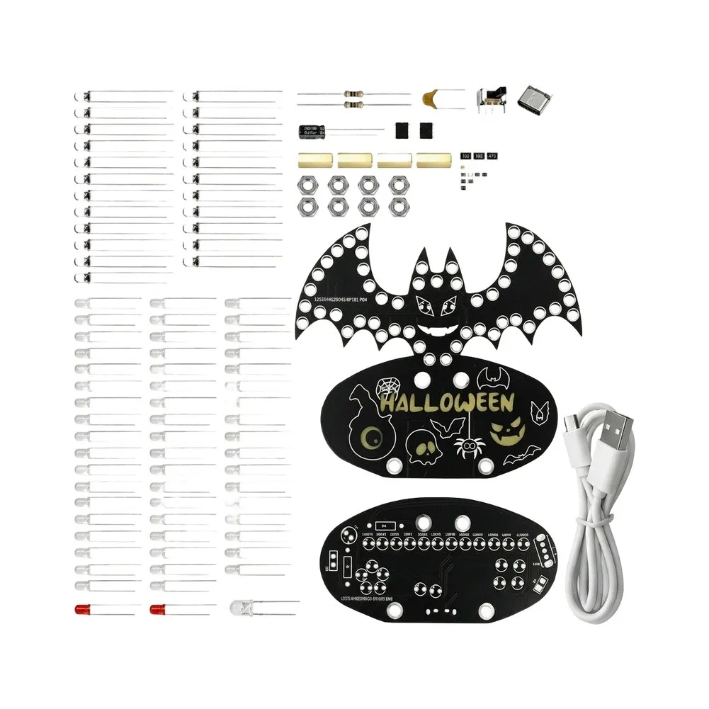DIY Bat Electronic Kit Soldering Practice Project With LED Night Light For Halloween Decoration And Educationals Toy