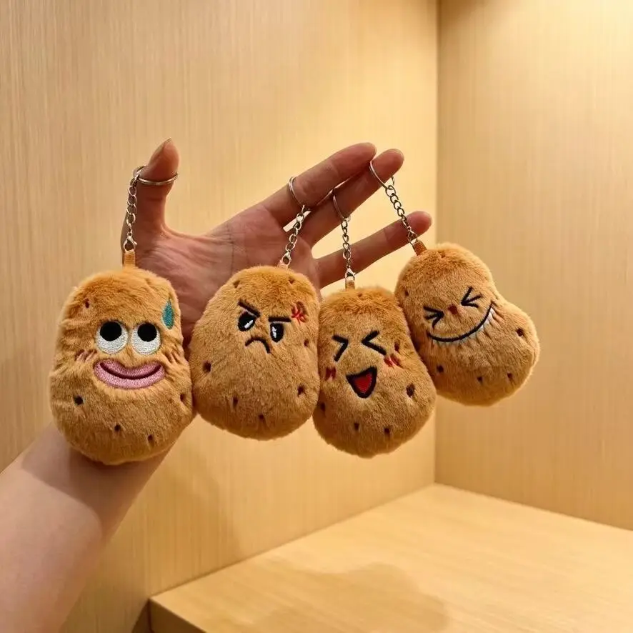 Funny Potato Plush Keychain, Cute Spud Doll Backpack Charm, Adorable Bag Pendant