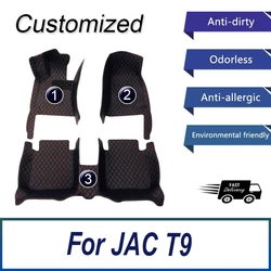 Car Floor Mats For JAC T9 2021 2022 2023 2024 2025 Custom Auto Foot Pads Automobile Carpet Cover Interior Accessories