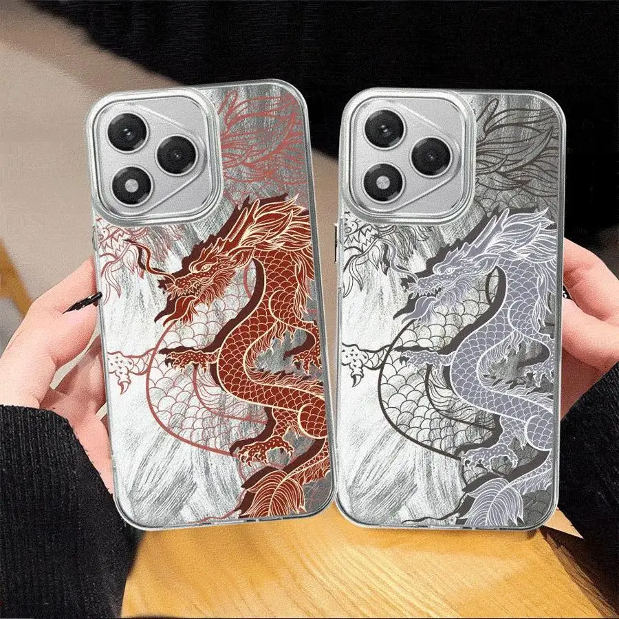 Coque de téléphone pour Honor X7b 200 400 Lite X9c X9a 200 Pro X8c X8a X9b X8b Coque souple Dragon de l'Est