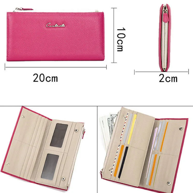 British Style Head Layer Cowhide Long Wallet Fashion Casual Detachable Multi Card Women's Handbags Coin Purse Holder Men Wallets