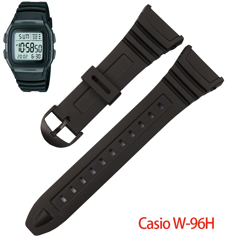 

Resin Strap Suitable for Casio W96H W-96H Watch Band Sport Waterproof Pin Buckle Watch Accessories Replacement Wristband