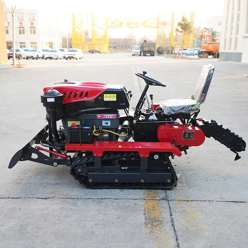 

Free Shipping Mini Power Tiller Cultivators Farm Crawler-type Sowing Fertilizing Weeding Rotary Crawler Tiller Tractor