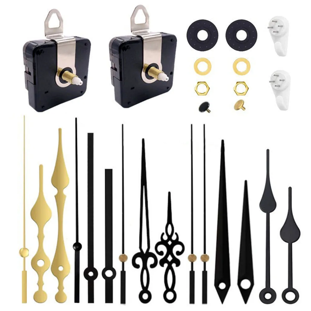 Craft Clock Parts Metal Pointer Set For Art Projects 2PCS Clock Movements Battery Operated Movement Clock Making Accessories