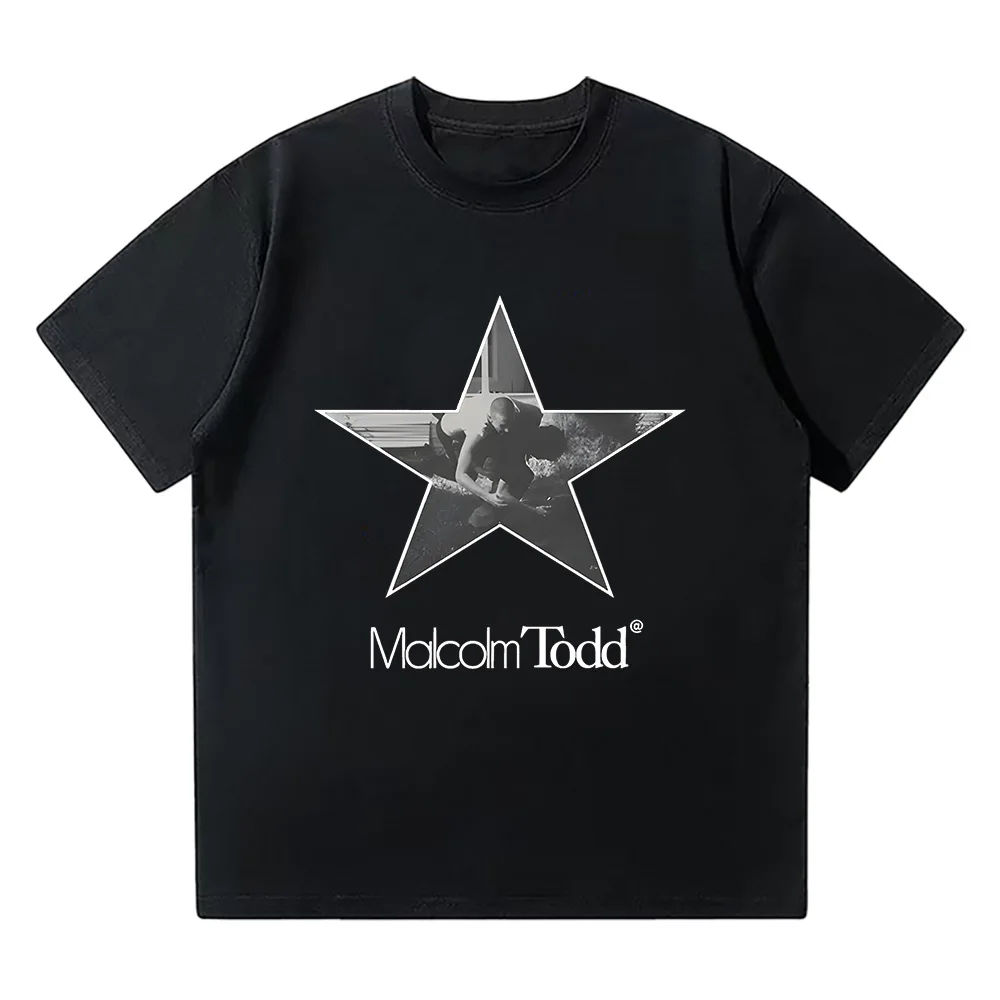 

Футболки Malcolm Todd Star с логотипом и графическим рисунком, хлопковые повседневные уличные топы для женщин и мужчин, дышащий топ с круглым вырезом и короткими рукавами Y2k