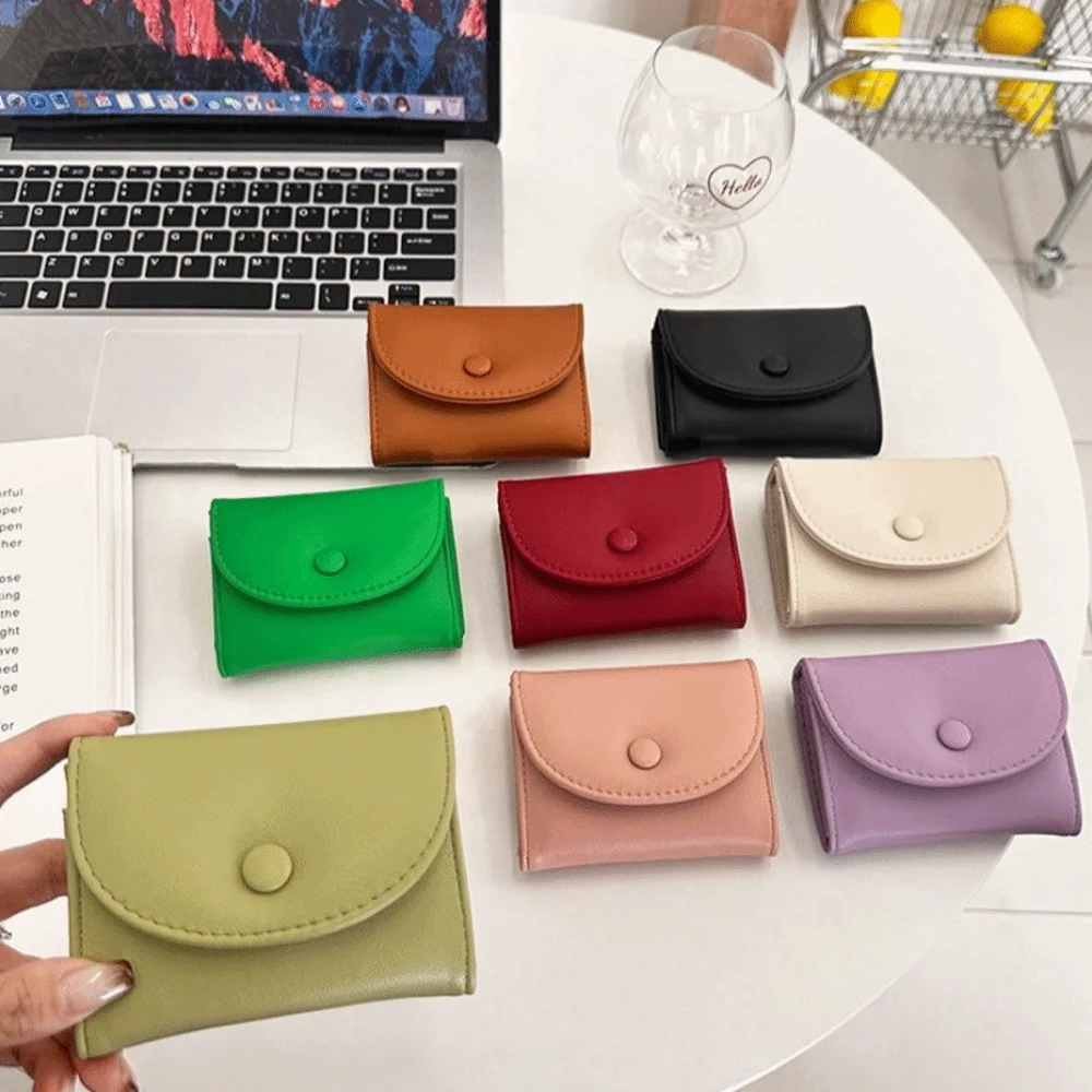 New Ultra-thin Short Wallet Small Multi Color Coin Purse Storage Bag Women's